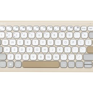 Asus Marshmallow KW100 | Keyboard | Wireless | US International | Oat Milk | Bluetooth
