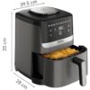 TEFAL Air Fryer | Easy Fry Silence EY551HE0 | Power 1650 W | Capacity 5 L | Gray