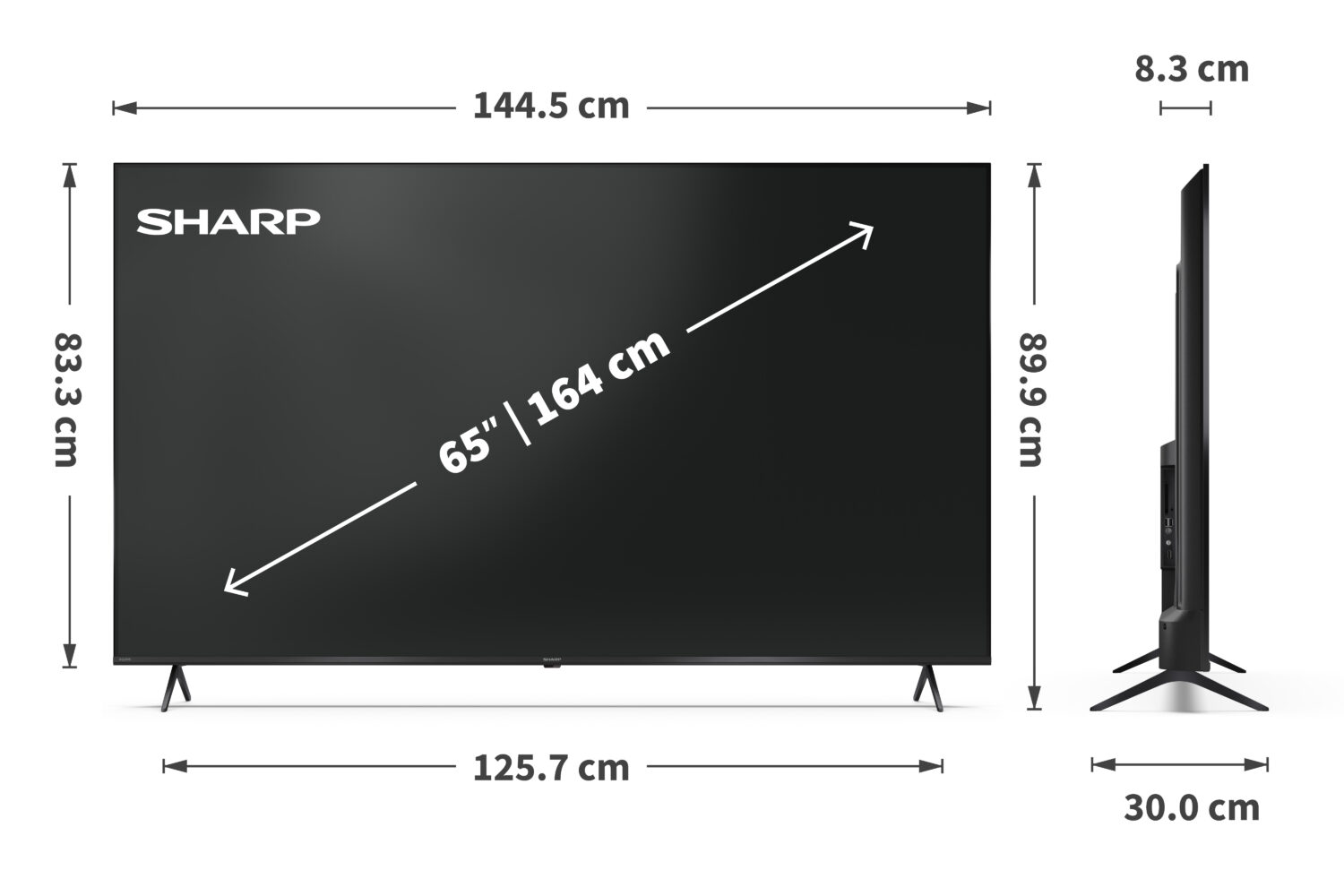 Sharp | 65HP5265E | 65 | Smart TV | Google TV | UHD | Black - Image 8