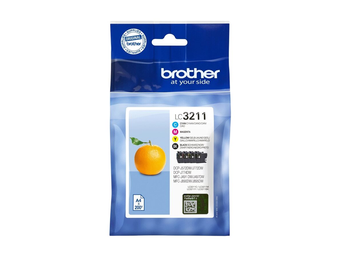 Brother Cartridge Value Pack | LC3211VAL | Ink cartridge | Black, yellow, cyan, magenta - Image 2