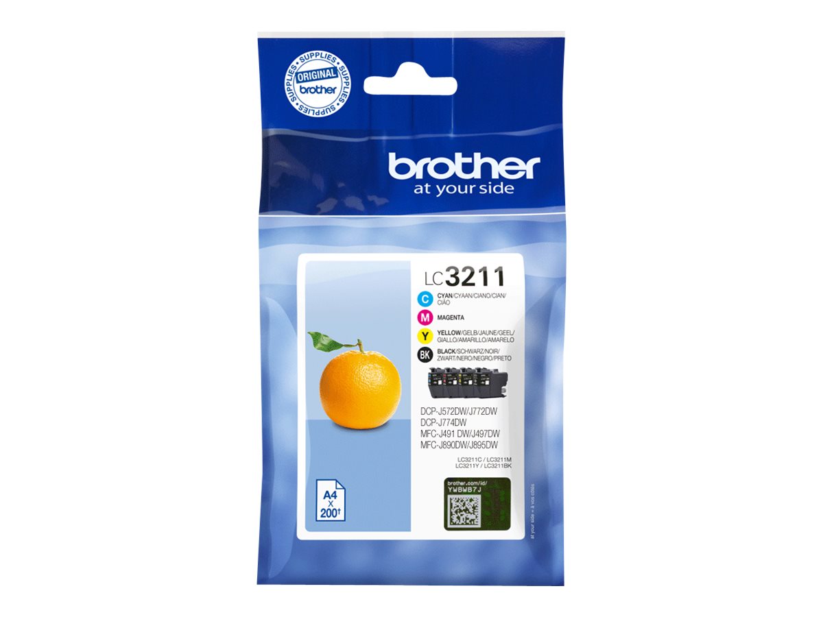 Brother Cartridge Value Pack | LC3211VAL | Ink cartridge | Black, yellow, cyan, magenta - Image 4
