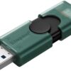 Kingston USB Flash Drive | DataTraveler Duo | 256 GB | USB Type-A and USB Type-C | Black/Green