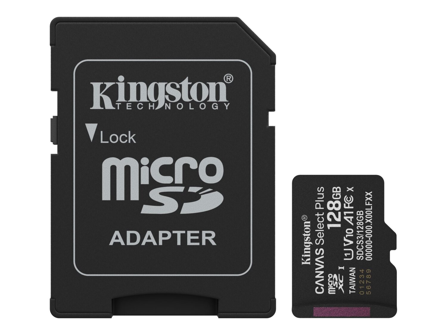 Kingston Canvas Select Plus | 128 GB | microSD | Flash memory class Class 10, UHS-I, U1/U3, video class 10/30, A1