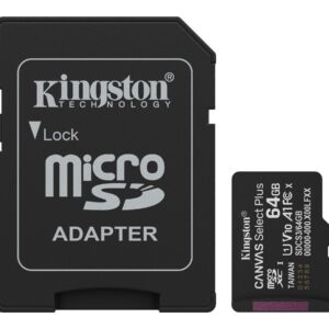 Kingston Canvas Select Plus | 64 GB | microSD | Flash memory class Class 10, UHS-I, U1/U3, video class 10/30, A1