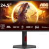 AOC | Q25G4SR | 24.5 " | Fast IPS | QHD | 16:9 | 300 Hz | 1 ms | 2560 x 1440 pixels | 400 cd/m² | HDMI ports quantity 2 | Black