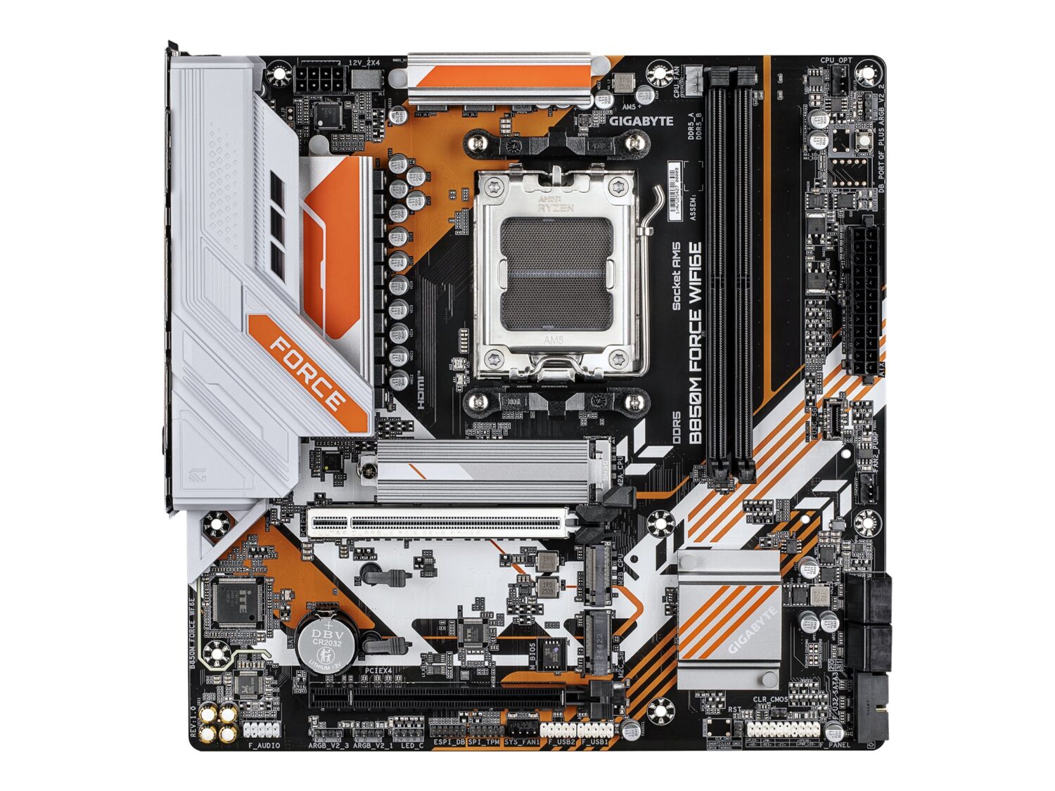 Gigabyte B850M FORCE WIFI6E (rev. 1.0) | Processor family AMD | Processor socket AM5 | DDR5 | Supported hard disk drive interfaces SATA, M.2 | Number of SATA connectors 4