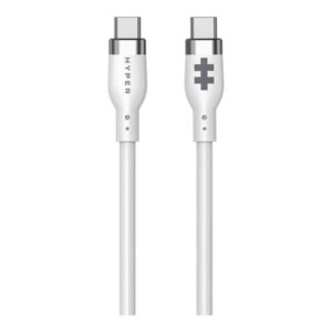 Hyper 1.5m Silicone USB-C to USB-C 60W Charging Cable - White | Hyper