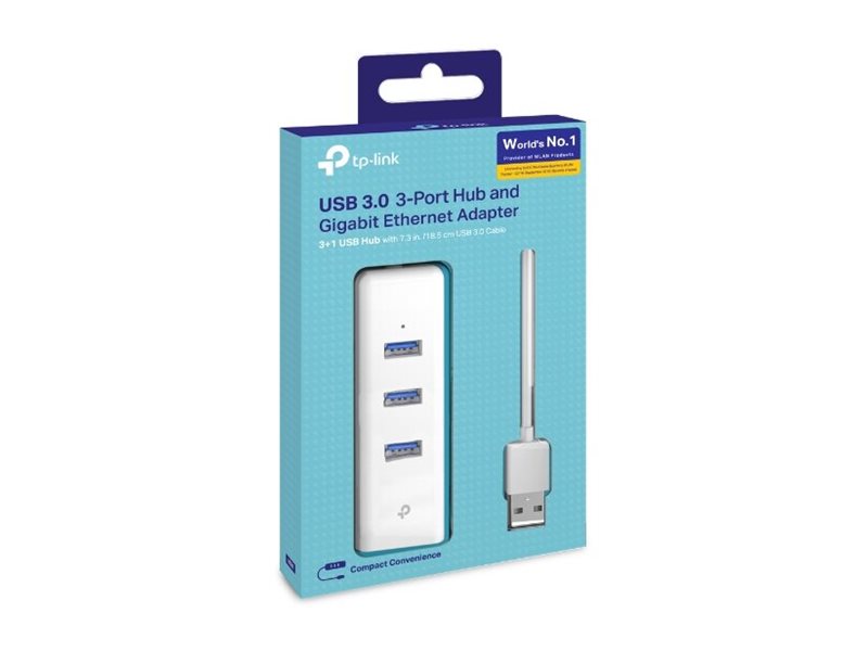 TP-LINK | USB 3.0 3-Port Hub & Gigabit Ethernet Adapter 2 in 1 USB Adapter | UE330 - Image 18