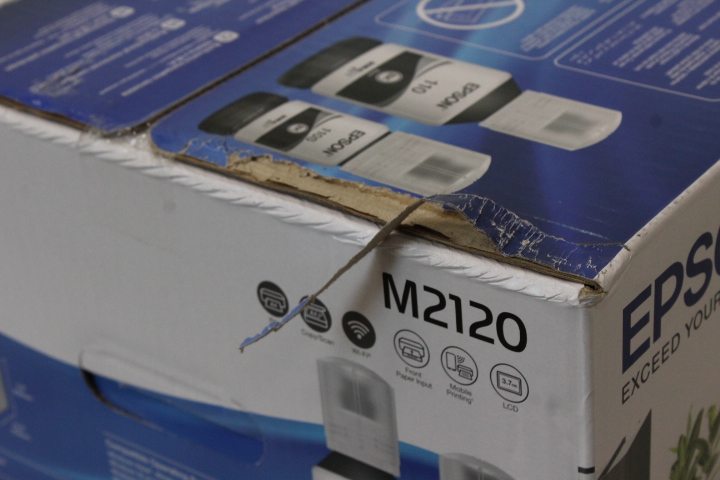 SALE OUT. Epson EcoTank M2120 Multifunction compact mono printer with Wi-Fi | Epson Multifunction compact printer | EcoTank M2120 | Inkjet | Mono | A4 | Wi-Fi | White | DAMAGED PACKAGING - Image 3