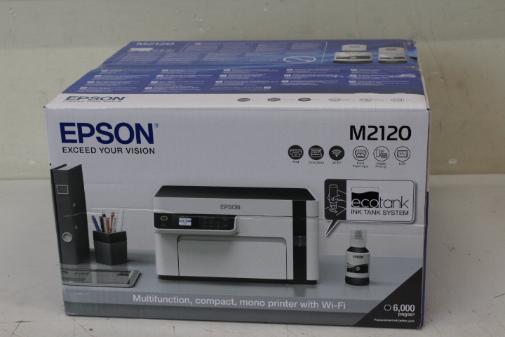 SALE OUT. Epson EcoTank M2120 Multifunction compact mono printer with Wi-Fi | Epson Multifunction compact printer | EcoTank M2120 | Inkjet | Mono | A4 | Wi-Fi | White | DAMAGED PACKAGING