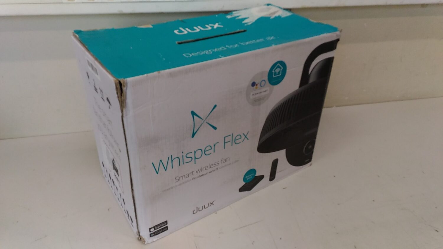 SALE OUT. Duux Whisper Flex Smart Fan with Battery Pack, Black | Duux | Smart Fan | Whisper Flex Smart Black with Battery Pack | Stand Fan | USED, DAMAGED PACKAGING, SMALL MARKS ON STAND, BATTERY NOT WORKING, CRACK ON BACK | Black | Diameter 34 cm | Number of speeds 26 | Oscillation | 2-22 W | Remote control | Timer