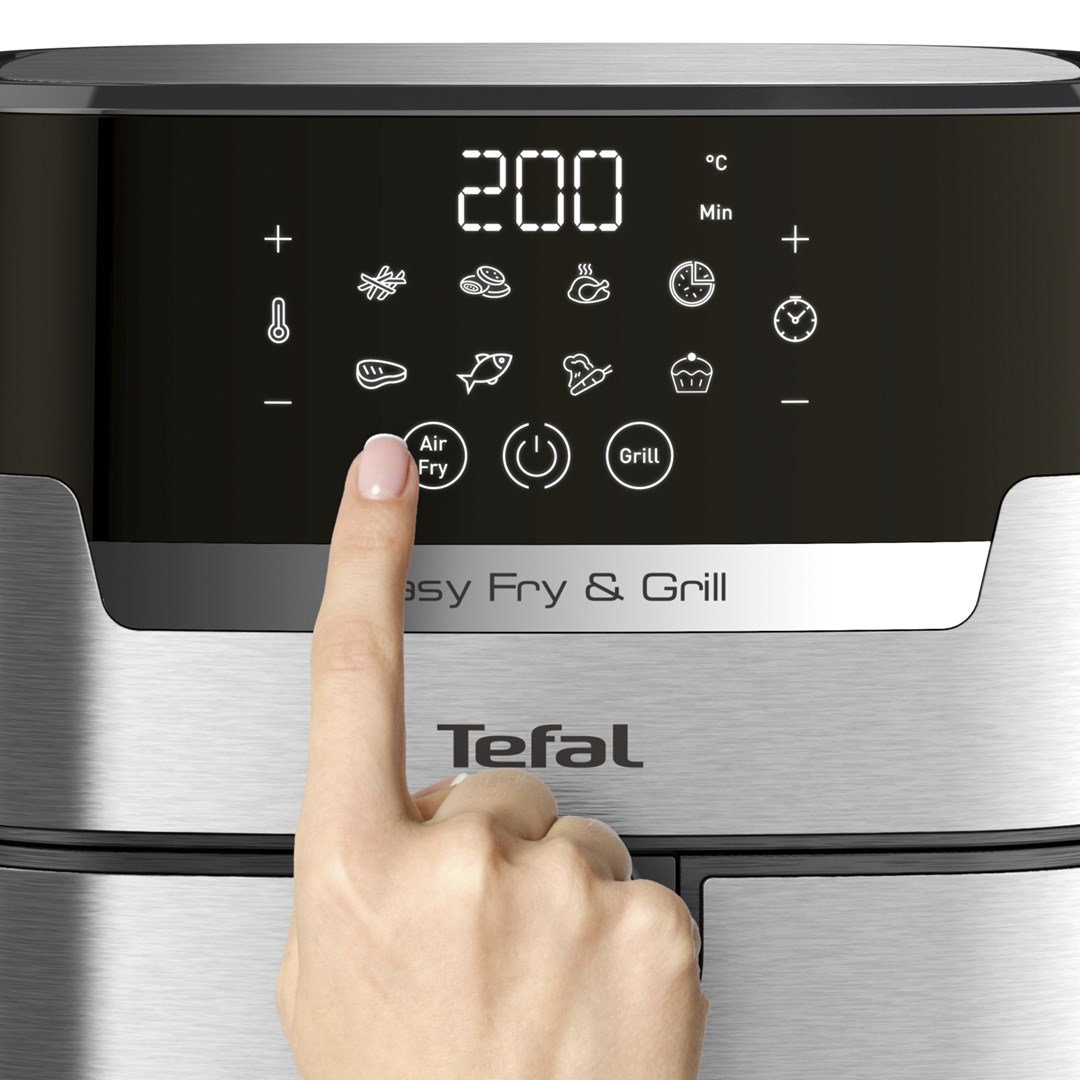 TEFAL | Air Fryer with Grill | EY505D15 | Power 1400 W | Capacity 4.2 L | Stainless Steel - Image 2