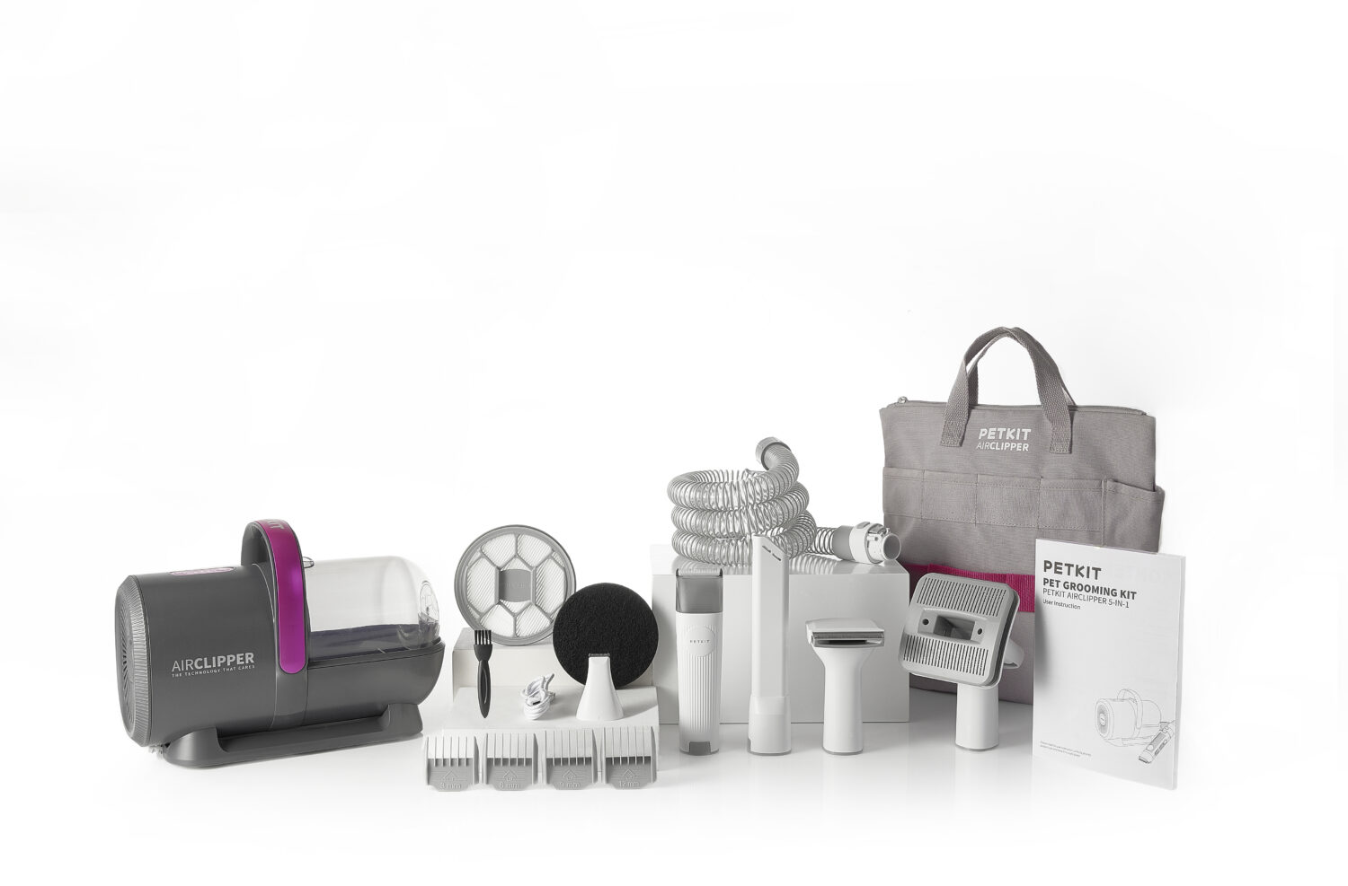 PETKIT | Air Clipper Pet Grooming Vacuum Kit 5in1 | LM4 | Grey/White - Image 11