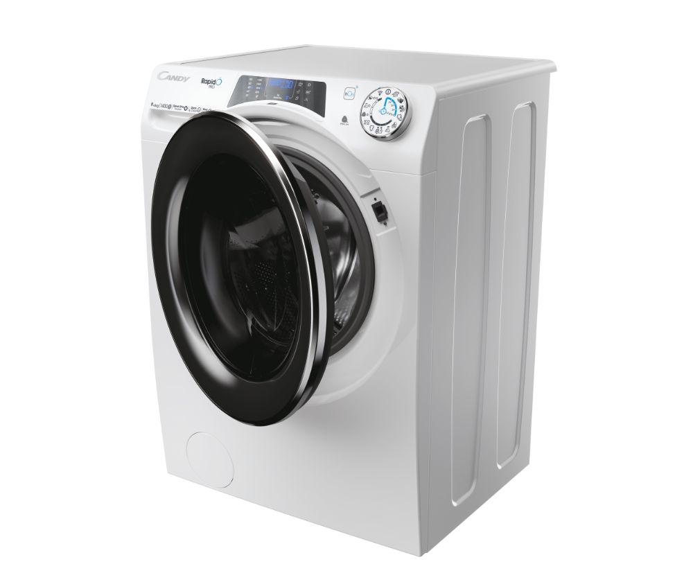 Candy | Washing Machine with Dryer | RPW4966BWMBC/1-S | Energy efficiency class A/D | Front loading | Washing capacity 9 kg | 1400 RPM | Depth 58 cm | Width 60 cm | Display | LED | Drying system | Drying capacity 6 kg | Steam function | Wi-Fi | White - Image 4