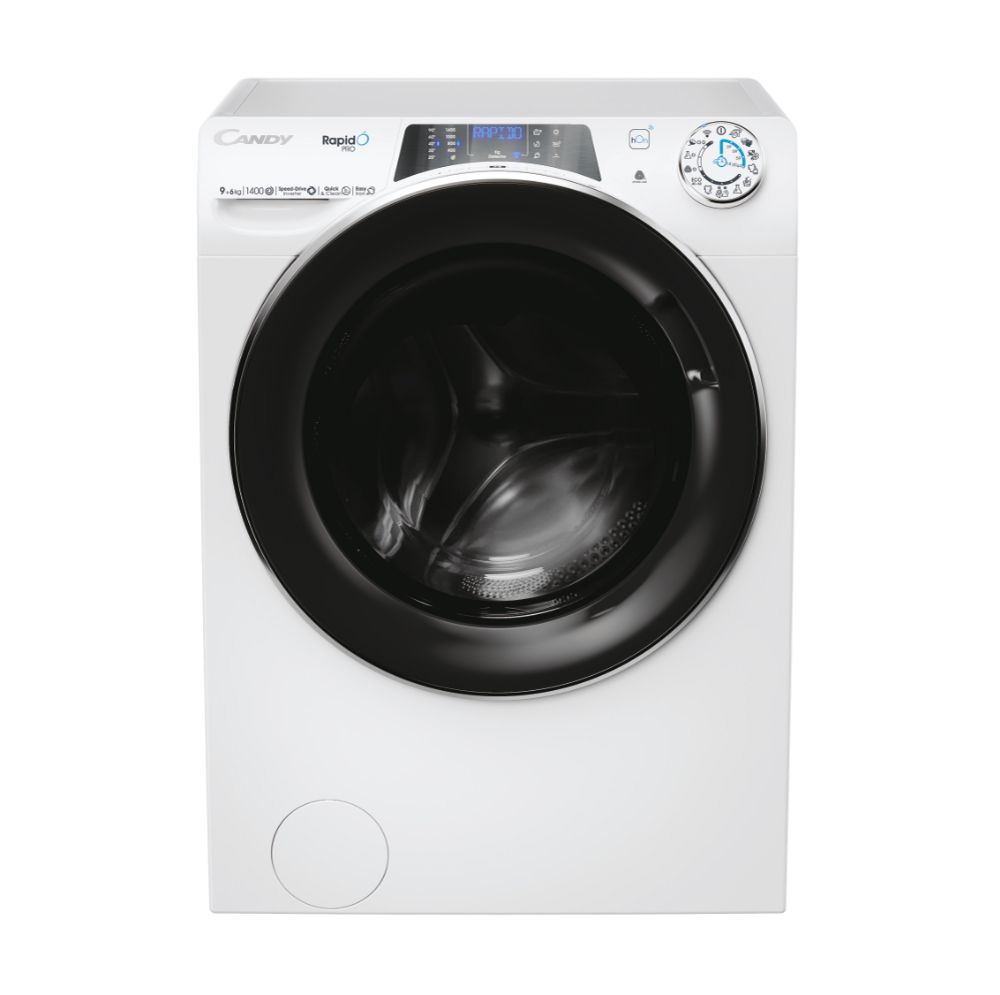 Candy | Washing Machine with Dryer | RPW4966BWMBC/1-S | Energy efficiency class A/D | Front loading | Washing capacity 9 kg | 1400 RPM | Depth 58 cm | Width 60 cm | Display | LED | Drying system | Drying capacity 6 kg | Steam function | Wi-Fi | White