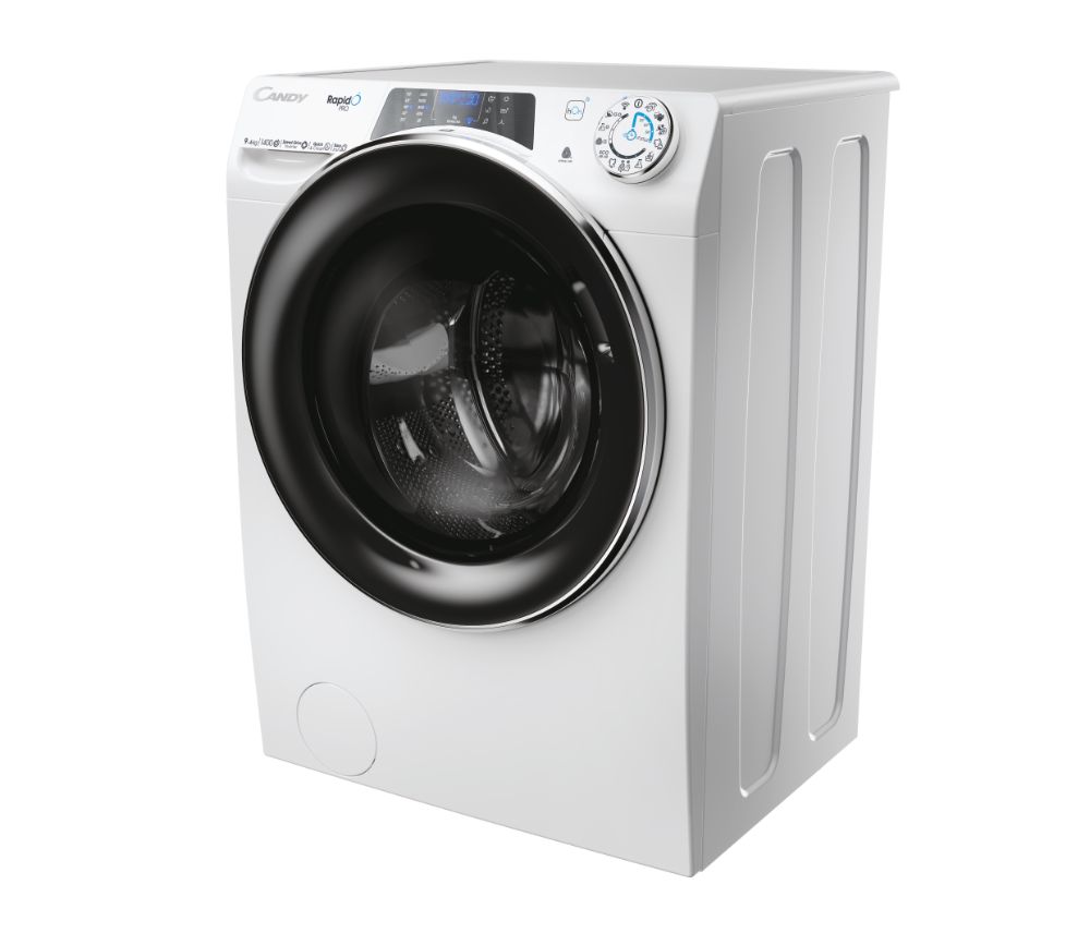 Candy | Washing Machine with Dryer | RPW4966BWMBC/1-S | Energy efficiency class A/D | Front loading | Washing capacity 9 kg | 1400 RPM | Depth 58 cm | Width 60 cm | Display | LED | Drying system | Drying capacity 6 kg | Steam function | Wi-Fi | White - Image 3