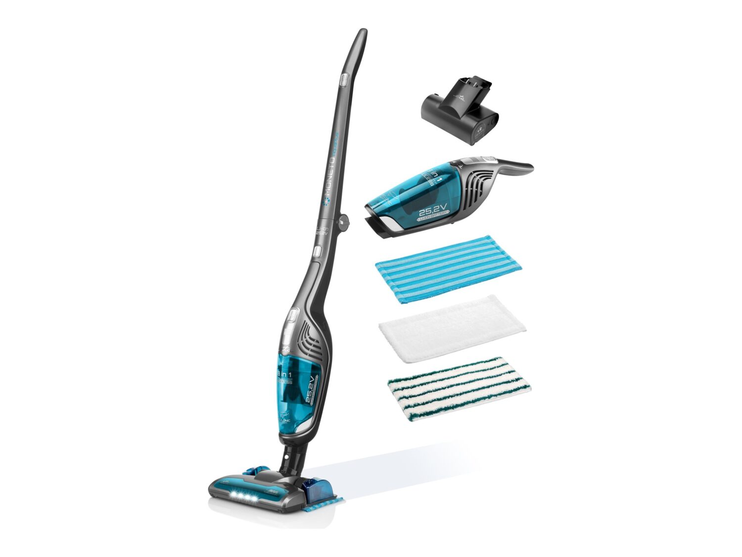 ETA | Vacuum Cleaner | ETA845390000 Moneto II Aqua Plus | Cordless operating | Handstick 2in1 | Washing function | N/A W | 25.2 V | Operating time (max) 50 min | Grey/Blue - Image 9
