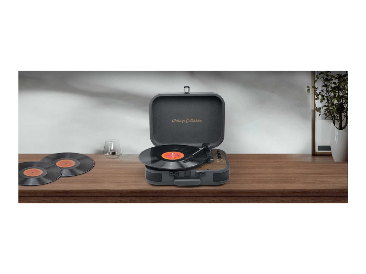 Muse Turntable Stereo System with Bluetooth Out | MT-207 DGB | 2x5 W | Bluetooth | Black/Brown