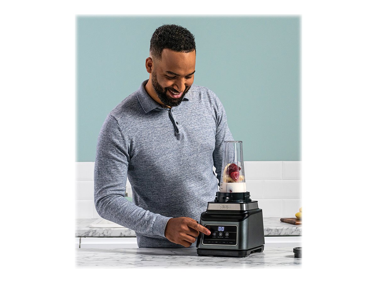 NINJA Mixer Blender 2in1 with Auto IQ | BN750EU | Tabletop | 1200 W | Jar material Plastic | Jar capacity 2.1+0.7 L | Ice crushing | Black/Silver - Image 8