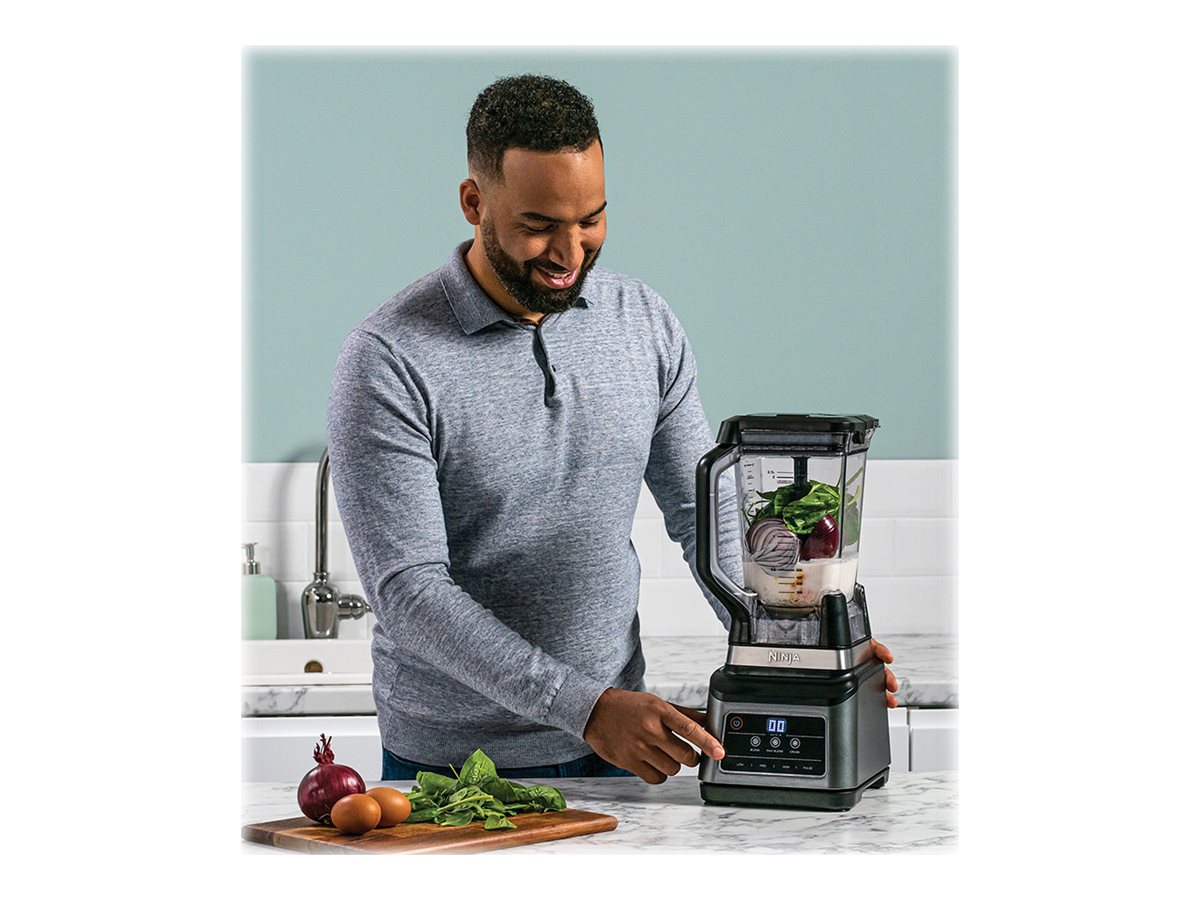 NINJA Mixer Blender 2in1 with Auto IQ | BN750EU | Tabletop | 1200 W | Jar material Plastic | Jar capacity 2.1+0.7 L | Ice crushing | Black/Silver - Image 9