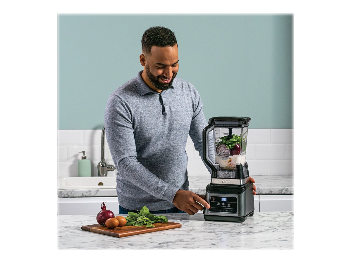 NINJA Mixer Blender 2in1 with Auto IQ | BN750EU | Tabletop | 1200 W | Jar material Plastic | Jar capacity 2.1+0.7 L | Ice crushing | Black/Silver - Image 5