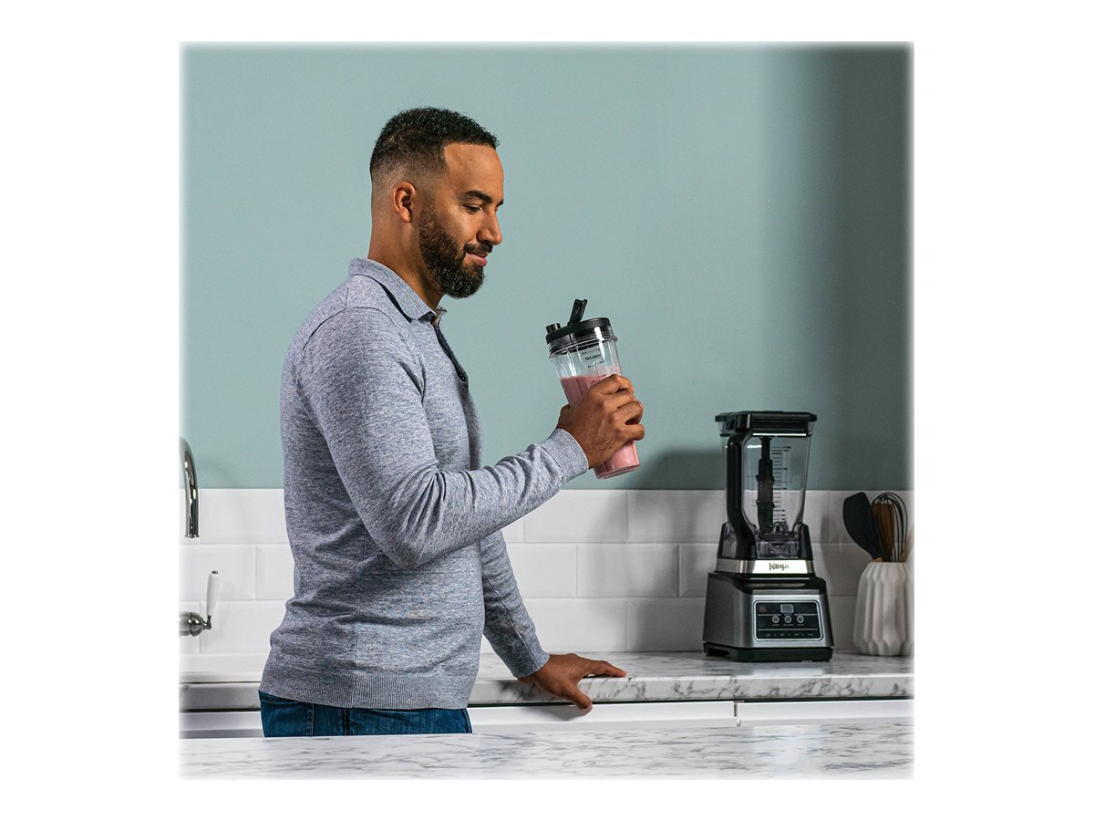 NINJA Mixer Blender 2in1 with Auto IQ | BN750EU | Tabletop | 1200 W | Jar material Plastic | Jar capacity 2.1+0.7 L | Ice crushing | Black/Silver - Image 10