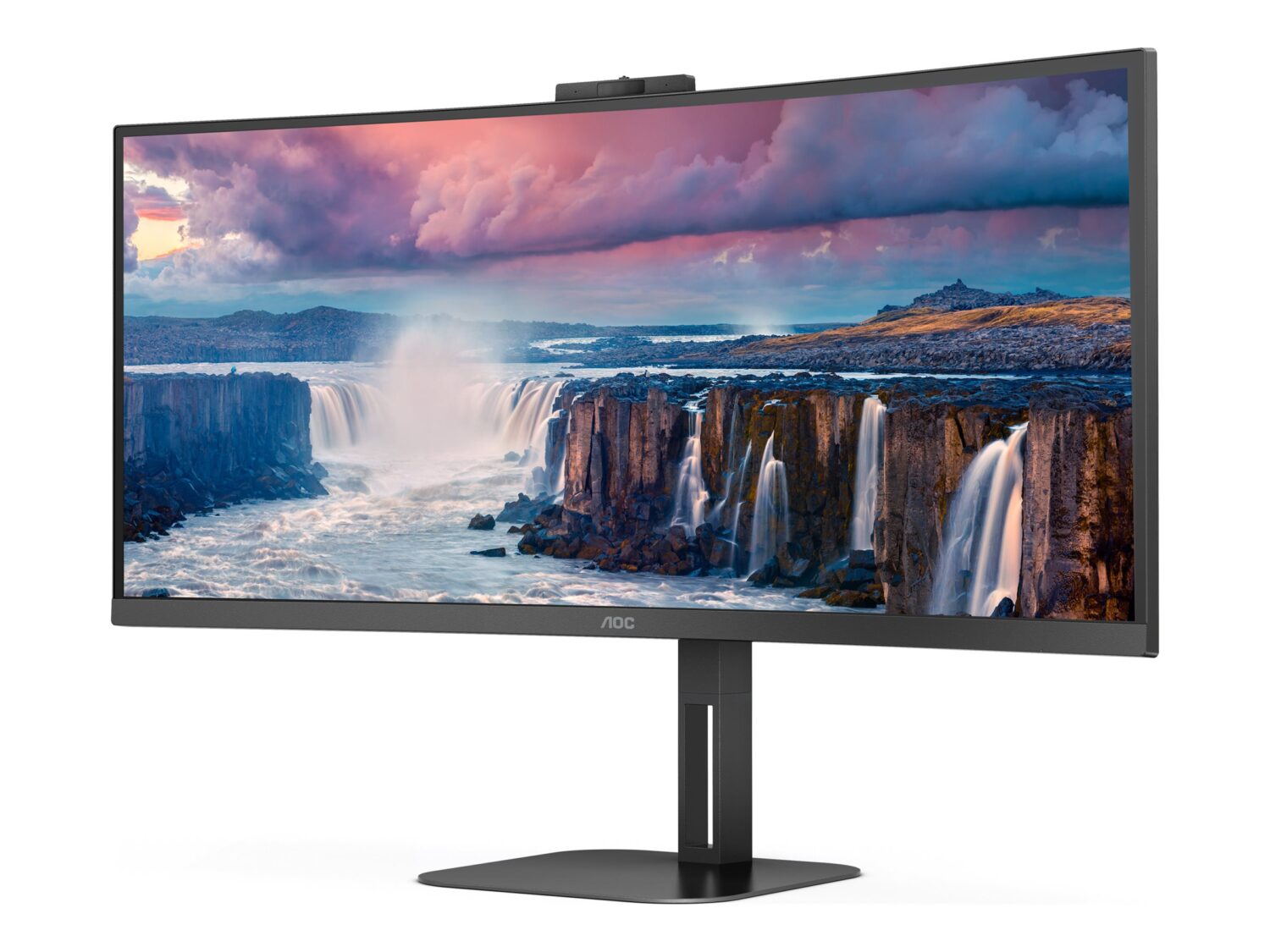 AOC | CU34V5CW/BK | 34 " | VA | 21:9 | 100 Hz | 4 ms | 3440 x 1440 pixels | HDMI ports quantity 1 - Image 30