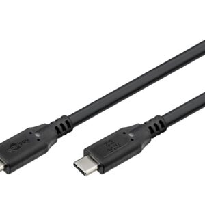 Goobay USB-C™ Cable, USB 3.2, 60 W, 5 Gbit/s, Power Delivery, 1.5 m, Black | Goobay