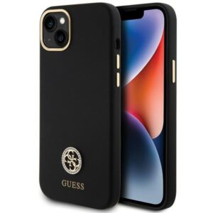 GUESS | GUHCP15M4DGPK | Back cover | Apple | iPhone 15 Plus/14 Plus | TPU, Silicone, Microfiber | Black