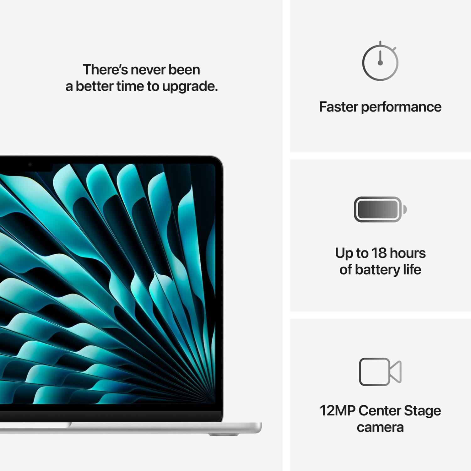 Apple MacBook | Air | Silver | 13 " | IPS | 2560 x 1664 pixels | Apple M4 | 16 GB | Solid-state drive capacity 256 GB | Apple M4 chip 10-core CPU/8-core GPU | macOS | 802.11ax | Bluetooth version 5.3 | Keyboard language English | Keyboard backlit | Warranty 12 month(s) - Image 5
