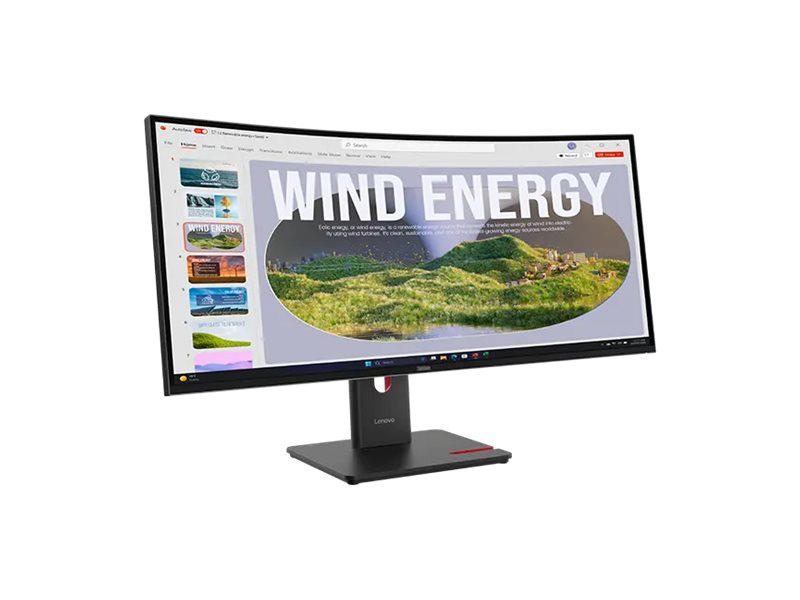 Lenovo | ThinkVision | T34WD-40 | 34 " | VA | 21:9 | 120 Hz | 4 ms | 3440 x 1440 pixels | 300 cd/m² | HDMI ports quantity 1 | Eclipse black | Warranty 36 month(s) - Image 16