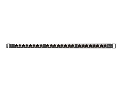 Lanberg | Patch panel 24 port 0.5U 19" CAT.5E FTP with cable organizer shielded | PPS5-0024-B - Image 2