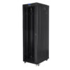 Lanberg | Rack cabinet 19" free-standing 42U/600x1000 (flat pack) with glass door lCD V2 | FF01-6042-12BL | Black