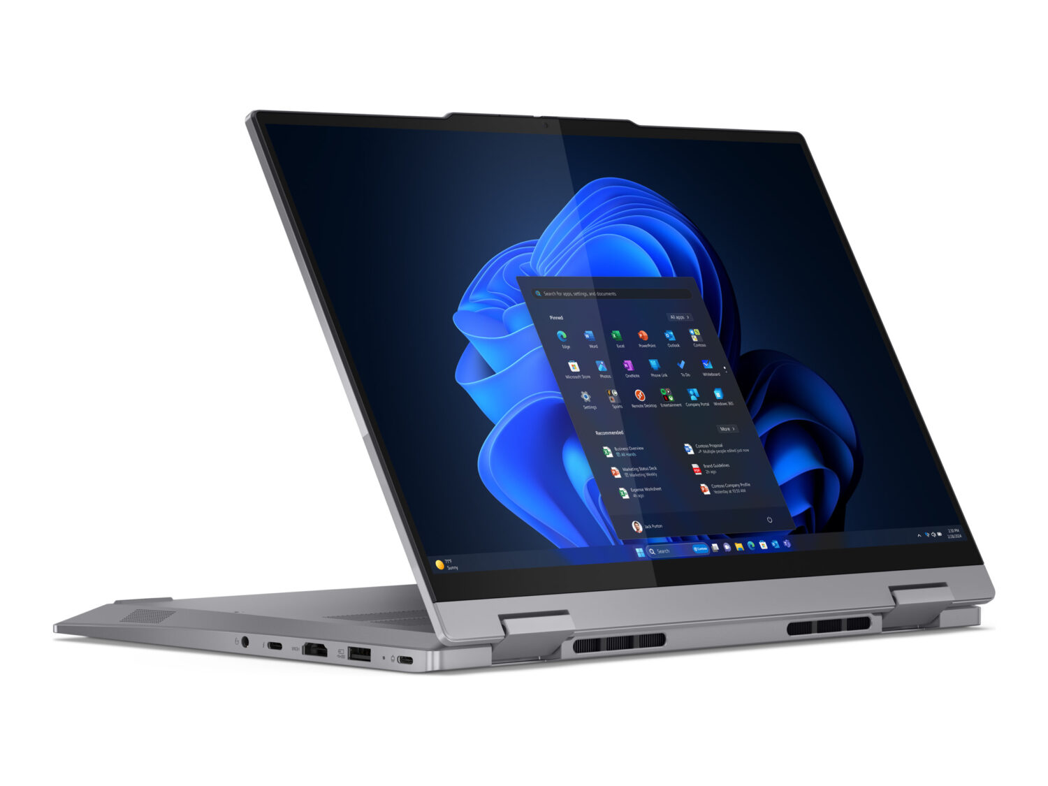 Lenovo ThinkBook 14 2-in-1 G5 | Luna Grey | 14 " | IPS | Touchscreen | WUXGA | 1920 x 1200 pixels | Intel Core U5 | 225U | 16 GB | SO-DIMM DDR5 | Solid-state drive capacity 512 GB | Intel Graphics | Windows 11 Pro | 802.11ax | Bluetooth version 5.3 | Keyboard language Nordic | Keyboard backlit | Warranty 24 month(s) | Battery warranty 12 month(s) - Image 24