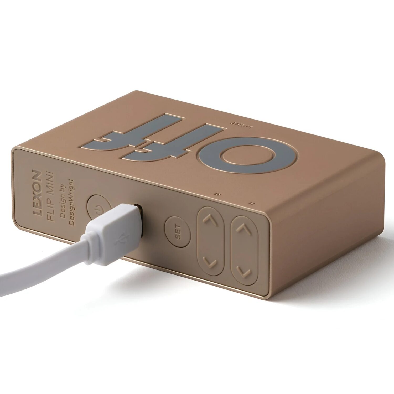 LEXON | Flip Mini Dual-Sided Alarm Clock | LR158D1 | USB connectivity - Image 4