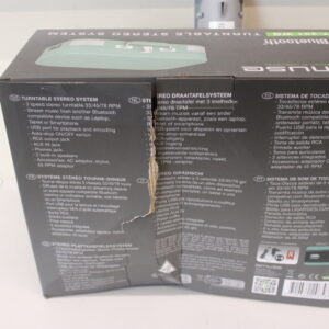 SALE OUT. Muse MT-201WG Turntable Stereo System | Muse Turntable Stereo System | MT-201WG | Turntable Stereo System | USB port | DAMAGED PACKAGING, DAMAGED MUSIC BOX, BROKEN HINGE | AUX in