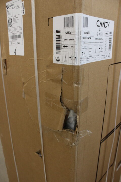 SALE OUT. Candy CHCS 514EW Refrigerator, E, Free standing, Combi, Height 151 cm, Fridge net 138 L, Freezer net 69 L, White | Candy Refrigerator | CHCS 514EW | Energy efficiency class E | Free standing | Combi | Height 151 cm | Fridge net capacity 138 L | Freezer net capacity 69 L | 40 dB | White | DAMAGED PACKAGING, DENT CORNER - Image 2