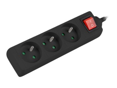 Lanberg Cable Power Strip, 3X French Outlets with Switch, Quality-Grade Copper, 1.5 m | PS1-03E-0150-BK - Image 5