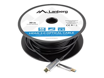 Lanberg HDMI V2.0 Cable | CA-HDMI-20FB-0300-BK | HDMI to HDMI | 30 m - Image 3