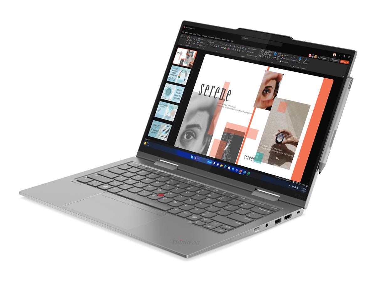 Lenovo ThinkPad X1 2-in-1 G10 Aura Edition | Grey | 14 " | IPS | Touchscreen | WUXGA | 1920 x 1200 pixels | Anti-glare | Intel Core Ultra 5 | 225U | 16 GB | Soldered LPDDR5x | Solid-state drive capacity 512 GB | Intel Graphics | Windows 11 Pro | 802.11ax | Bluetooth version 5.3 | LTE Upgradable | Keyboard language Nordic | Keyboard backlit | Warranty 36 month(s) | Battery warranty 12 month(s) - Image 2