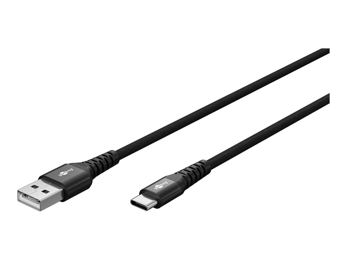 Goobay USB-C to USB-A Supersoft Textile Cable with Metal Plugs | 74527 - Image 4
