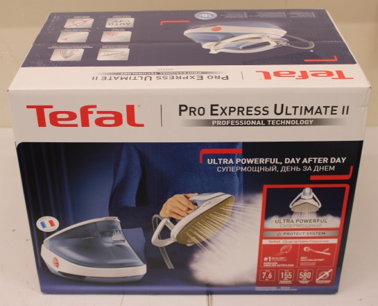SALE OUT. | TEFAL | Steam Station Pro Express | GV9710E0 | 3000 W | 1.2 L | 7.6 bar | Auto power off | Vertical steam function | Calc-clean function | White/Blue | DAMAGED PACKAGING - Image 3