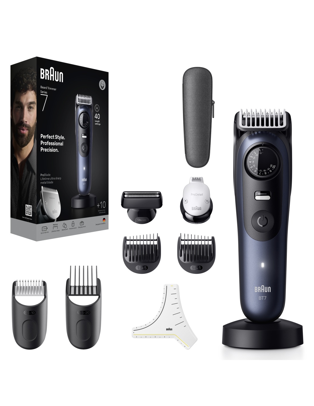 Braun Beard Trimmer | Series 7 BT7540 | Cordless | Number of length steps 40 - Image 2