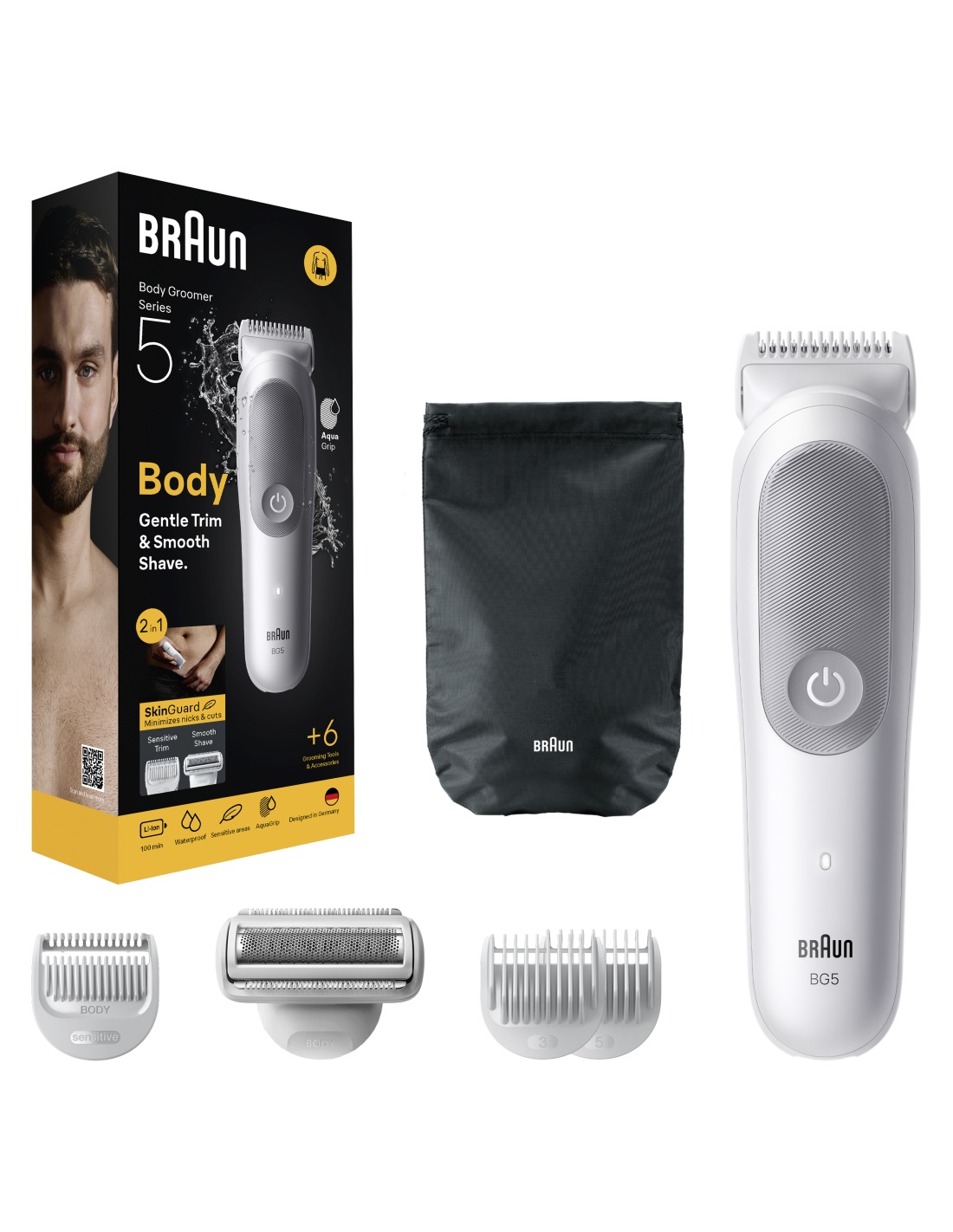Braun Body Groomer | Series 5 BG5550 | Cordless | Lght Grey - Image 2