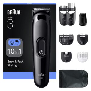Braun 10in1 Hair Clipper Set | All-in-One Series 3 AIO3560 | Cordless | Number of length steps 14 | Black