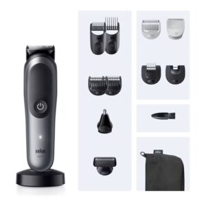 Braun 13in1 Grooming Kit | All-in-One Series 7 AIO7560 | Cordless | Number of length steps 14 | Black/Grey