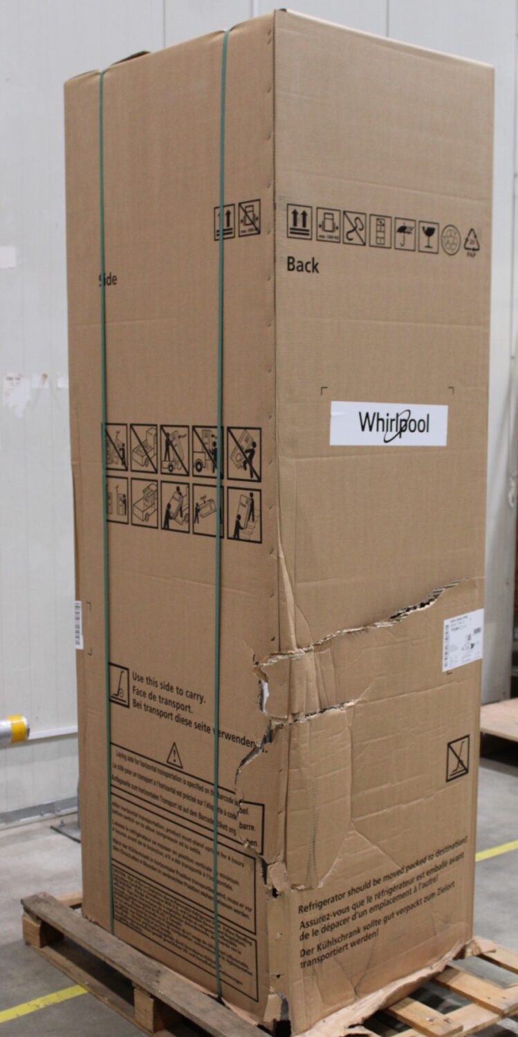 SALE OUT. Whirlpool WHK 25404 XP5E Refrigerator, D, Freestanding, Combi, Height 2.035m, Fridge 106L, Silver | Whirlpool Refrigerator | WHK 25404 XP5E | Energy efficiency class D | Free standing | Combi | Height 203.5 cm | No Frost system | Fridge net capacity 249 L | Freezer net capacity 106 L | 35 dB | Silver | DAMAGED PACKAGING - Image 2