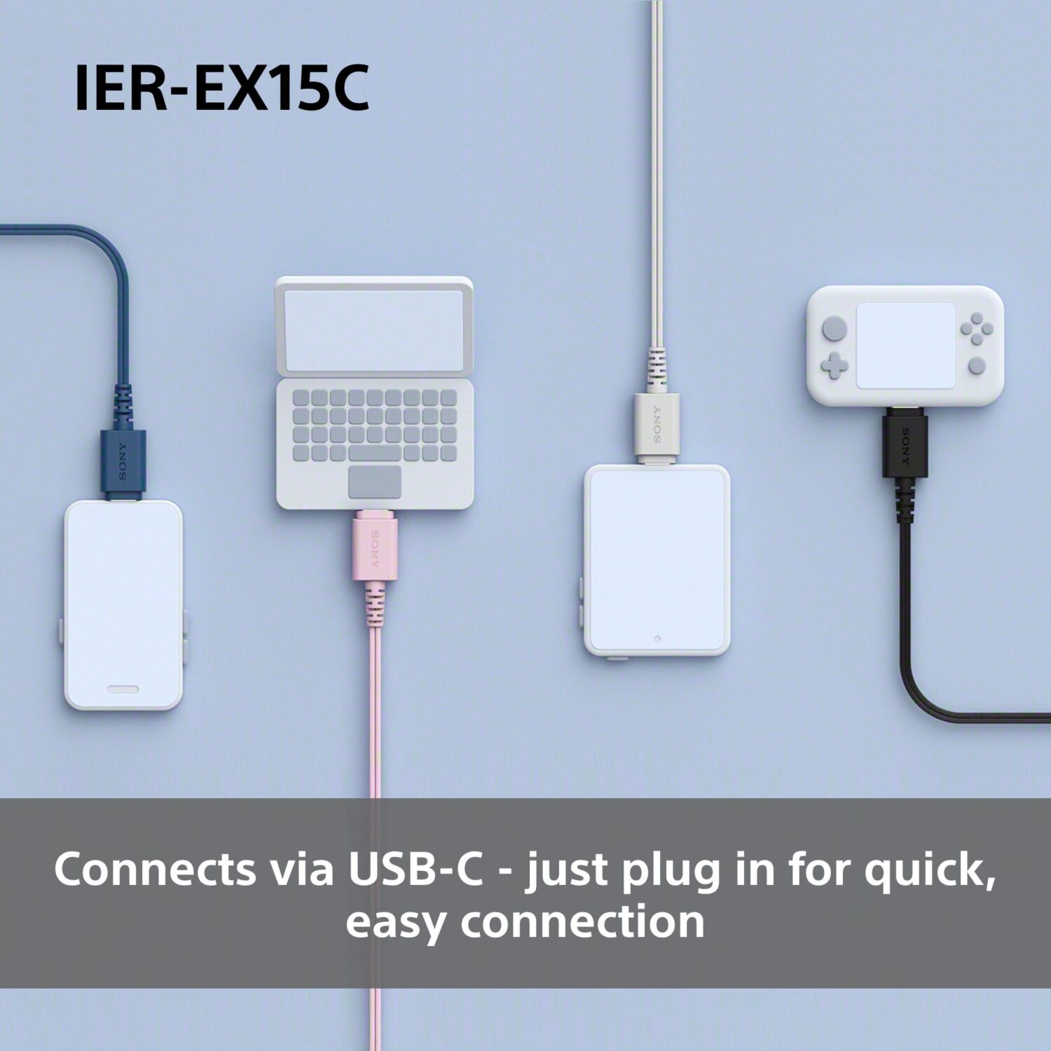 Sony Earbuds | IER‑EX15C | Wired | In-ear | Microphone | White - Image 3