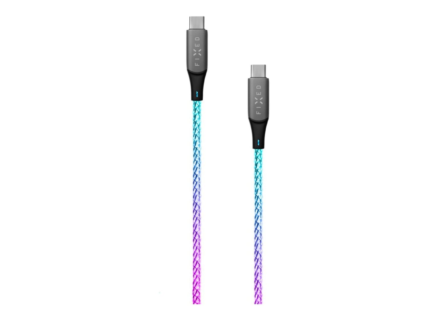 Fixed | Glowing Charging Cable USB-C/USB-C, PD support, Rainbow | FIXDLED-CC-RA - Image 12