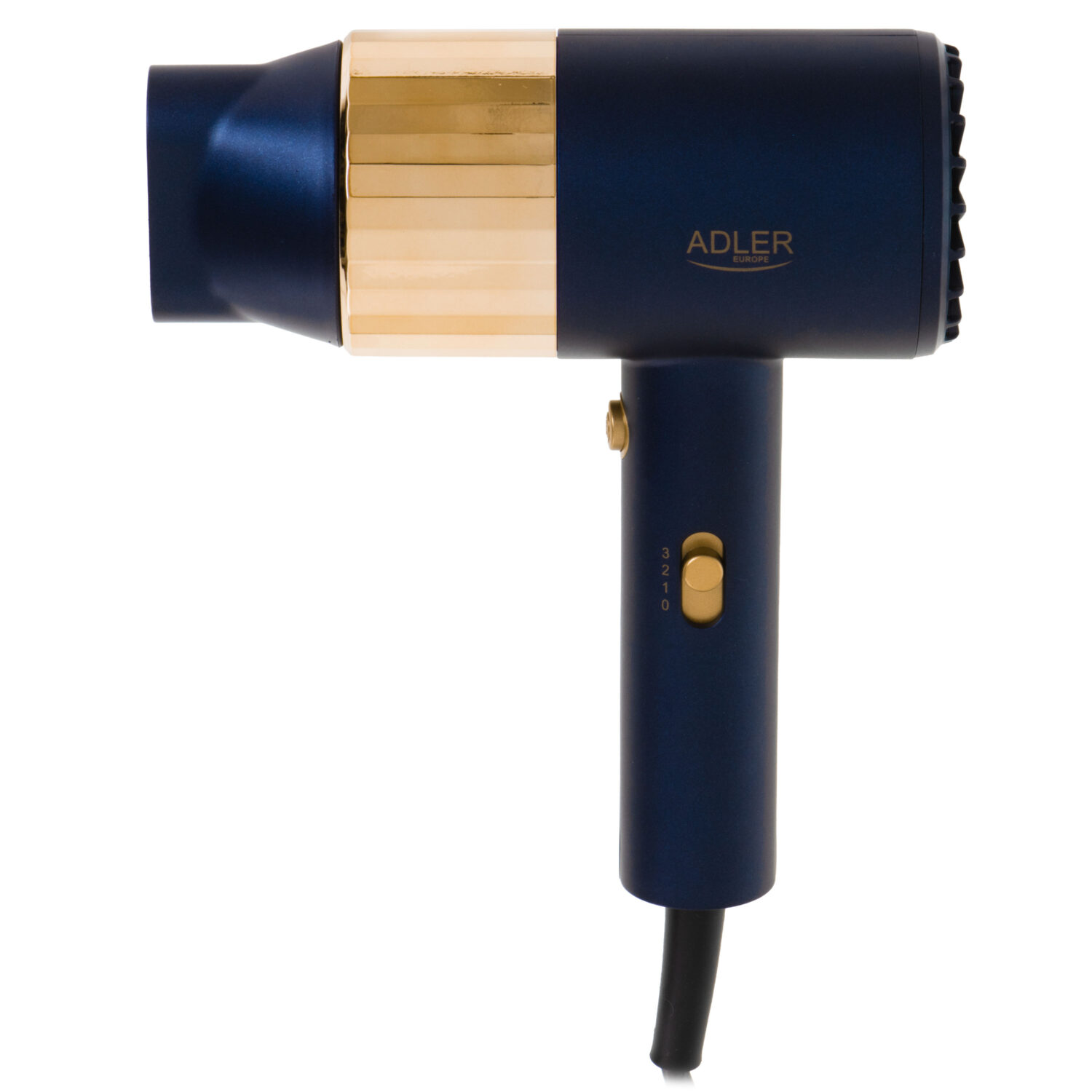 Adler Hair dryer | AD 2280 | 1800 W | Number of temperature settings 3 | Blue/Gold - Image 2